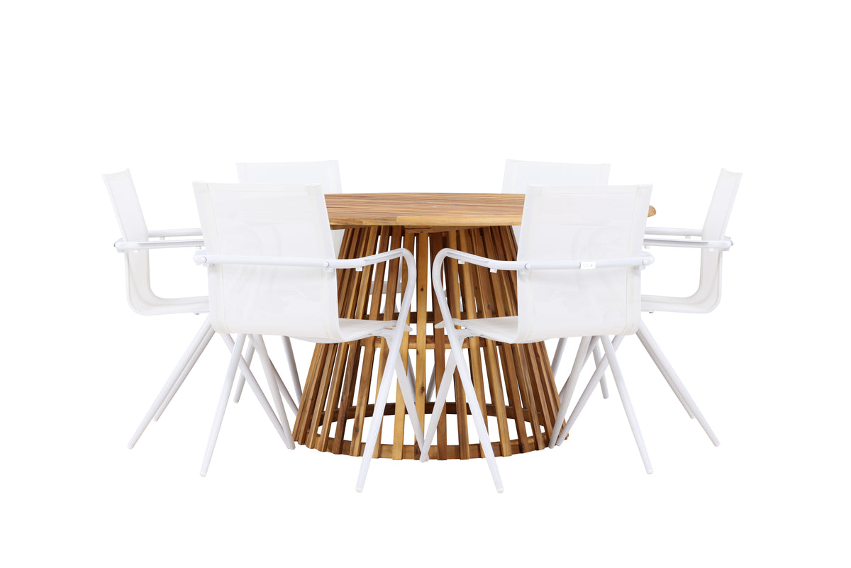 Tucumán Rund Dining Set - Pakke med 5