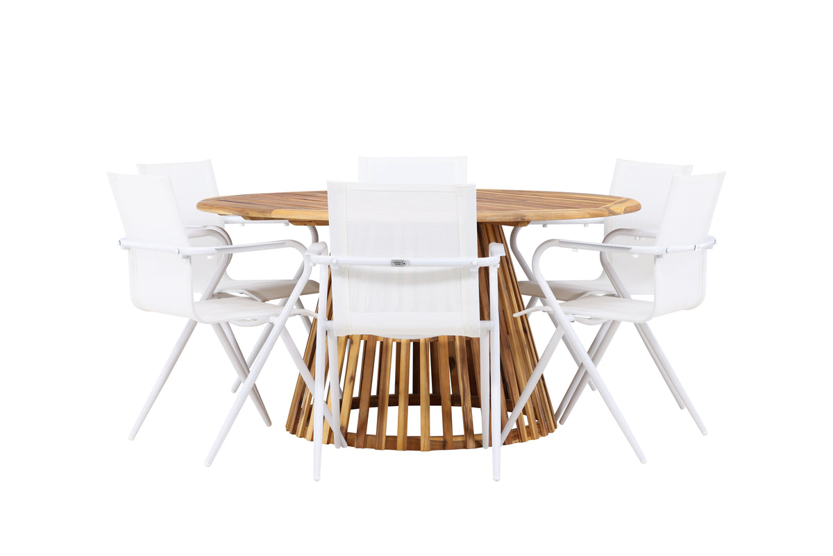 Tucumán Rund Dining Set - Pakke med 5