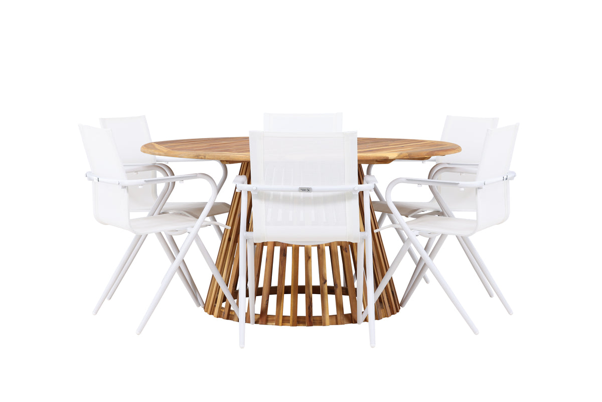 Tucumán Rund Dining Set - Pakke med 5