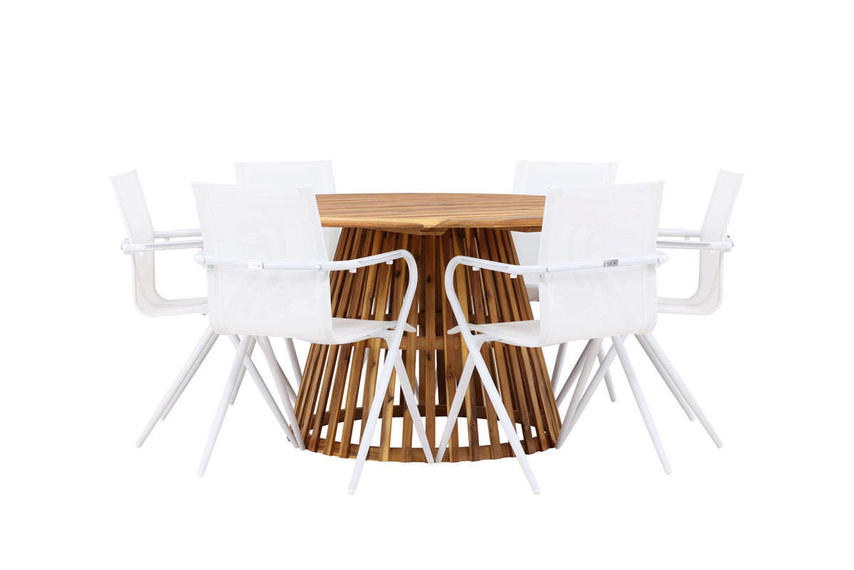 Tucumán Rund Dining Set - Pakke med 5