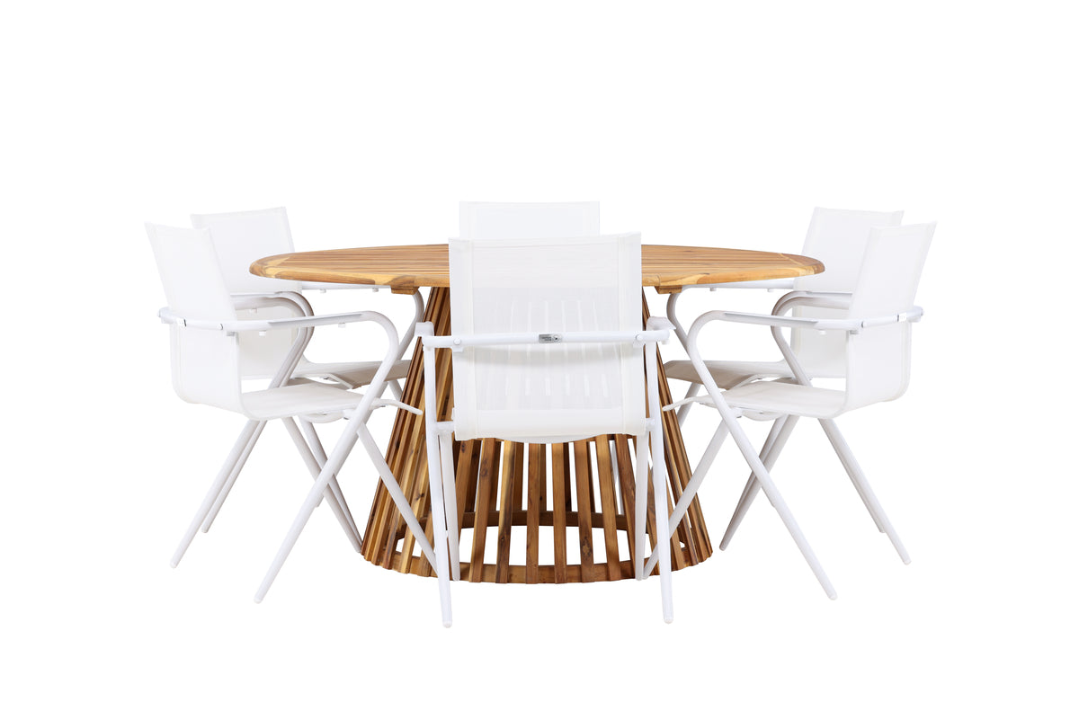 Tucumán Rund Dining Set - Pakke med 5