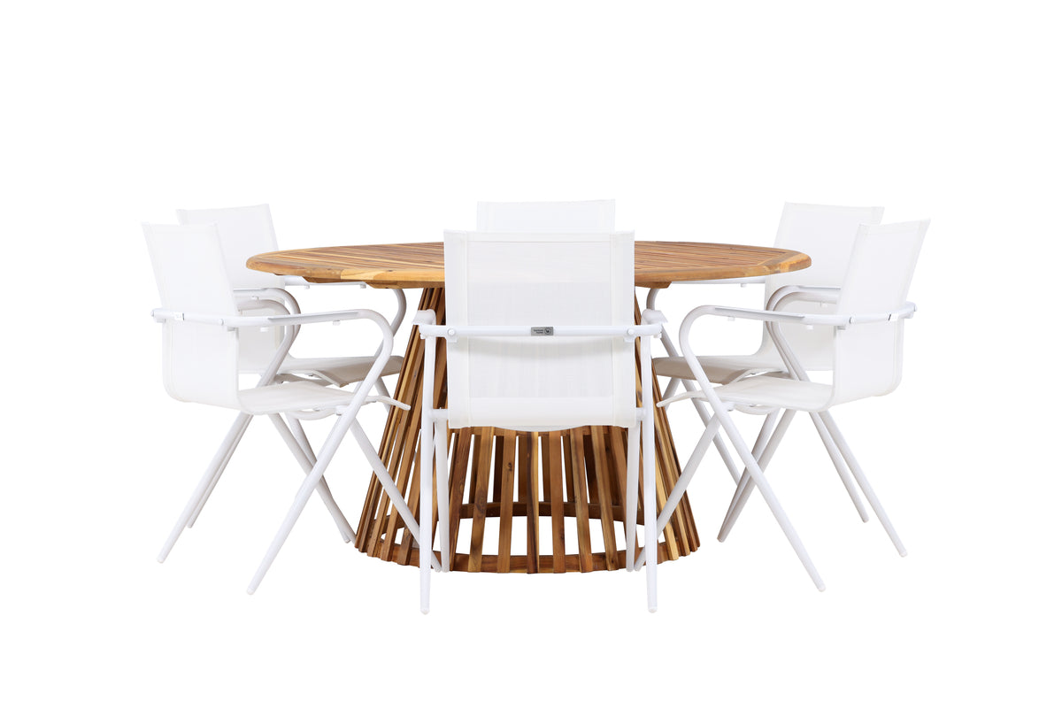 Tucumán Rund Dining Set - Pakke med 5