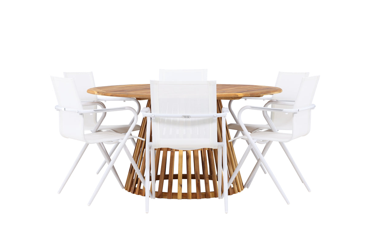 Tucumán Rund Dining Set - Pakke med 5