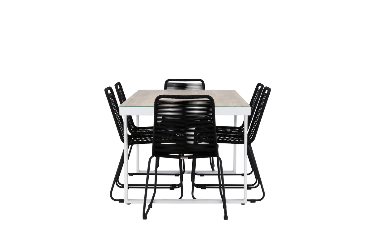 Merlo Rectangular Dining Set - Pakke med 4