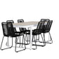 Merlo Rectangular Dining Set - Pakke med 4