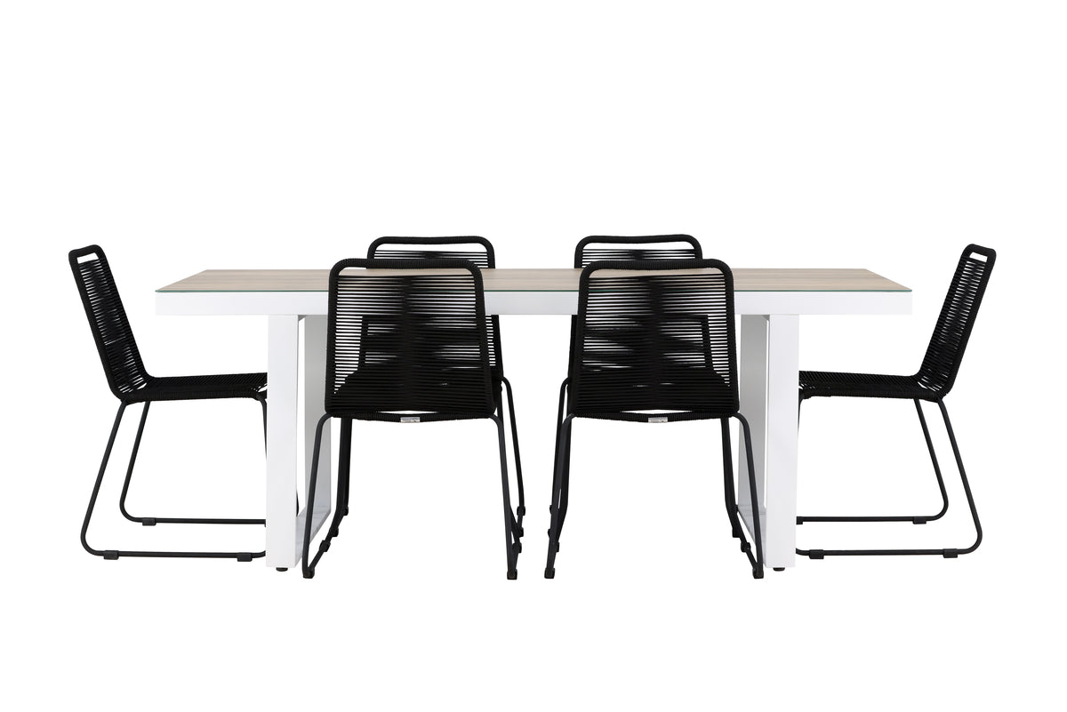 Merlo Rectangular Dining Set - Pakke med 4