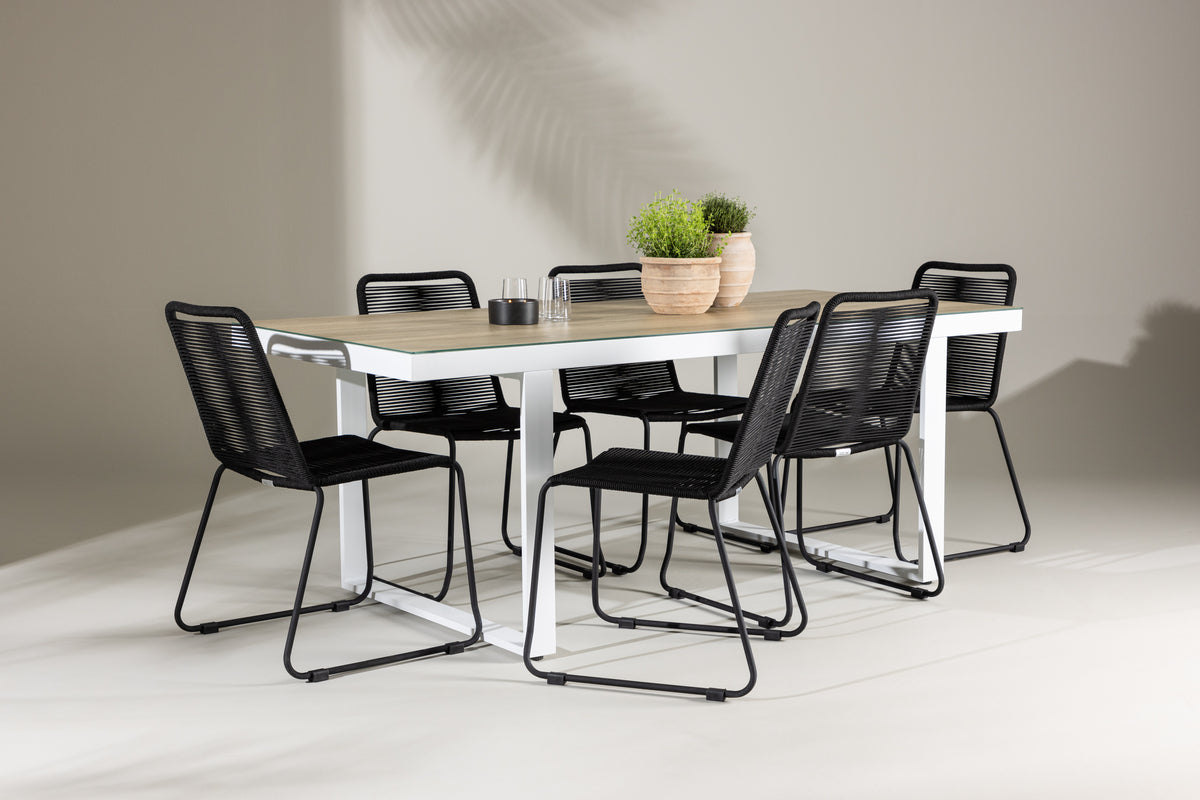 Merlo Rectangular Dining Set - Pakke med 4