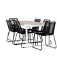 Merlo Rectangular Dining Set - Pakke med 4