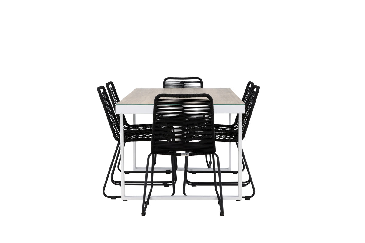 Merlo Rectangular Dining Set - Pakke med 4