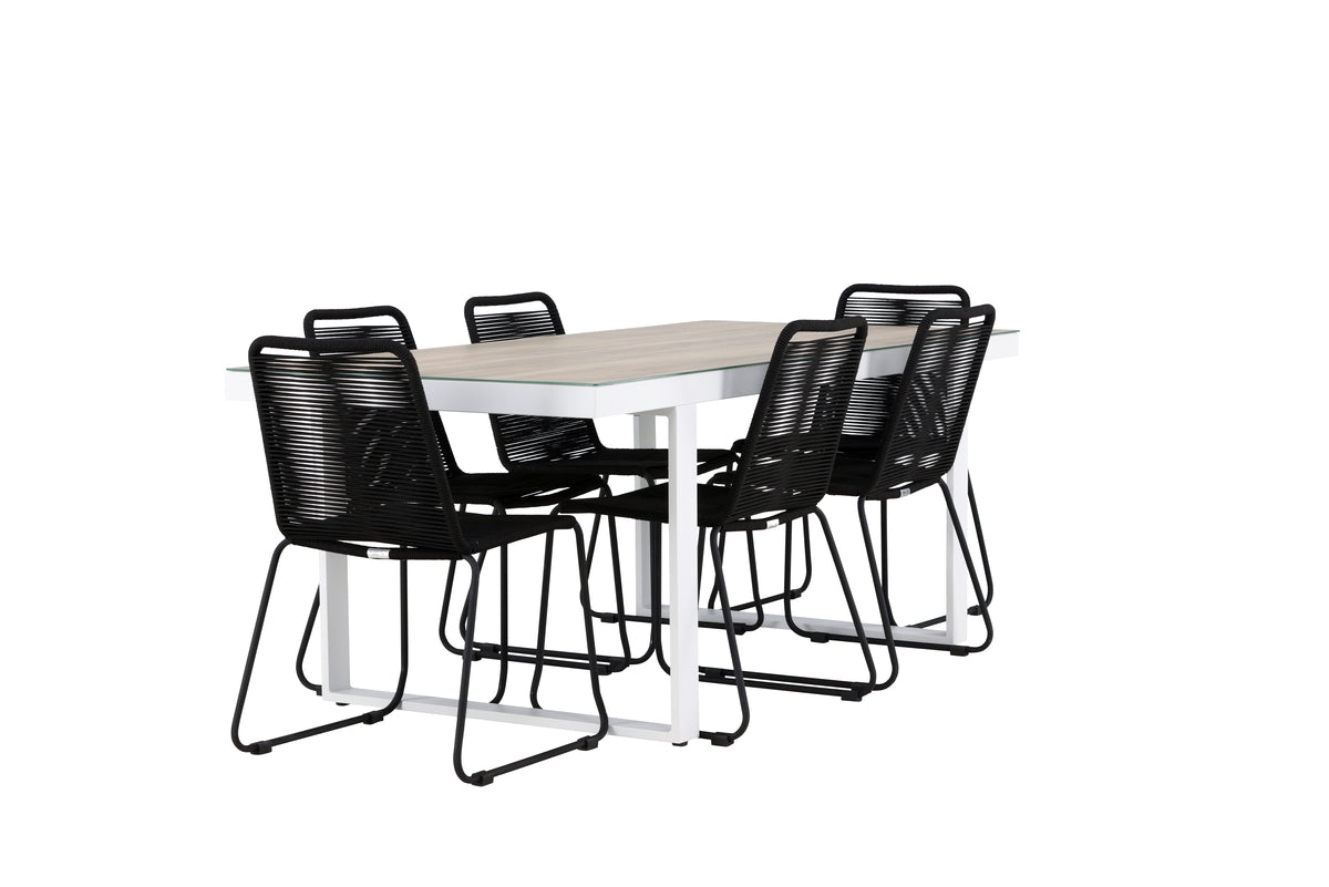 Merlo Rectangular Dining Set - Pakke med 4