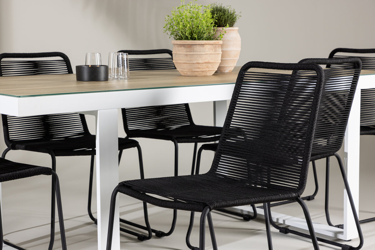 Merlo Rectangular Dining Set - Pakke med 4