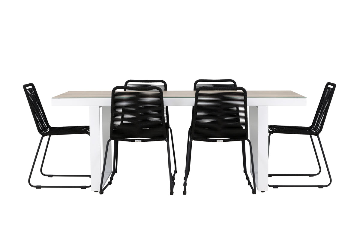 Merlo Rectangular Dining Set - Pakke med 4