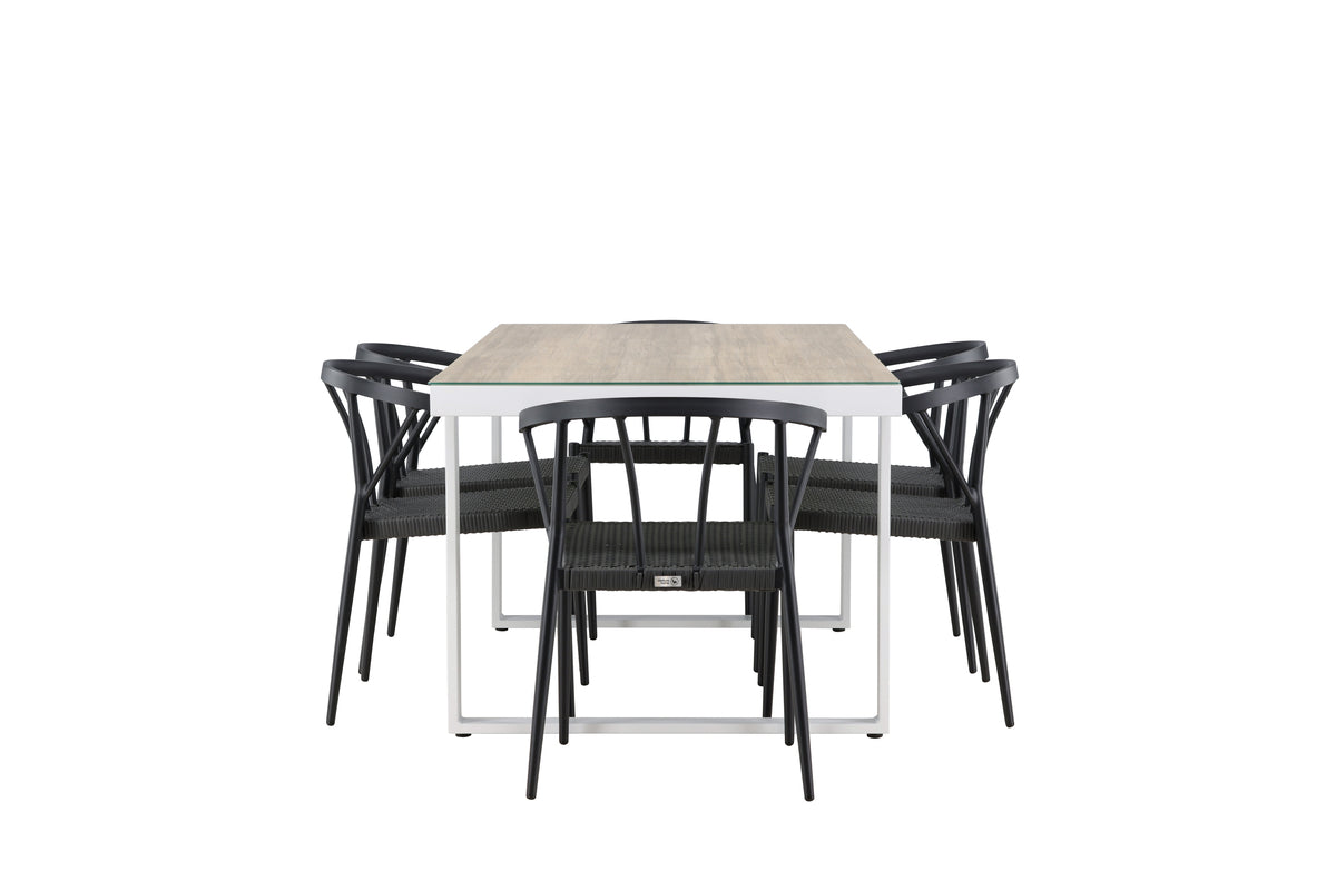 Merlo Rectangular Dining Set - Pakke med 2