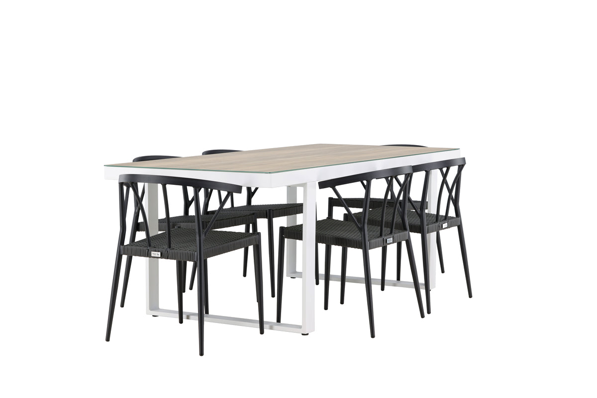 Merlo Rectangular Dining Set - Pakke med 2