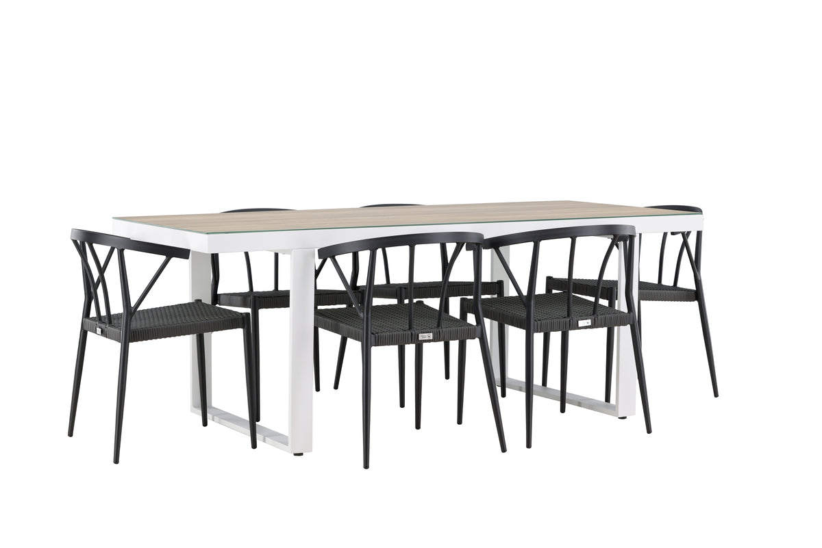 Merlo Rectangular Dining Set - Pakke med 2