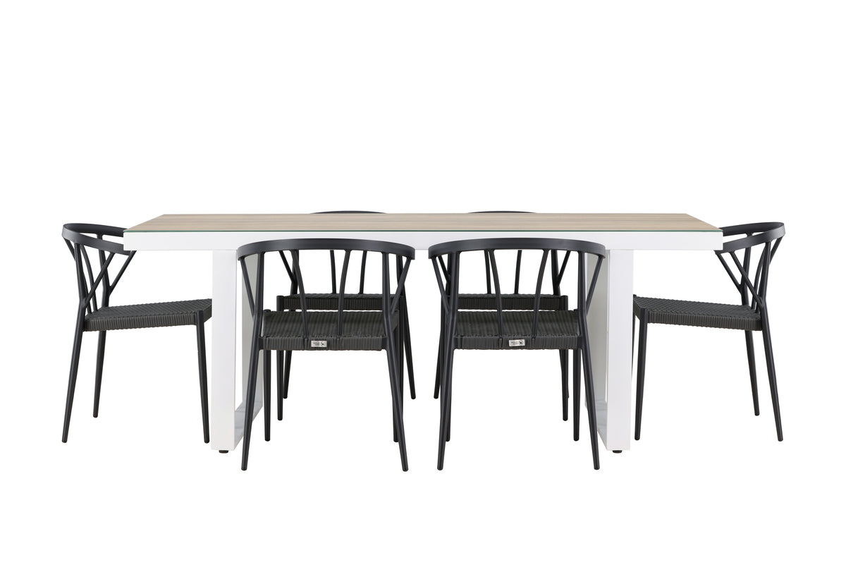 Merlo Rectangular Dining Set - Pakke med 2