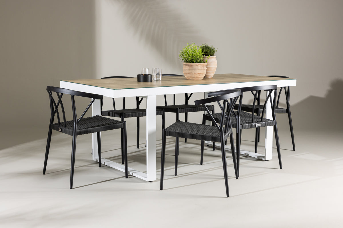 Merlo Rectangular Dining Set - Pakke med 2