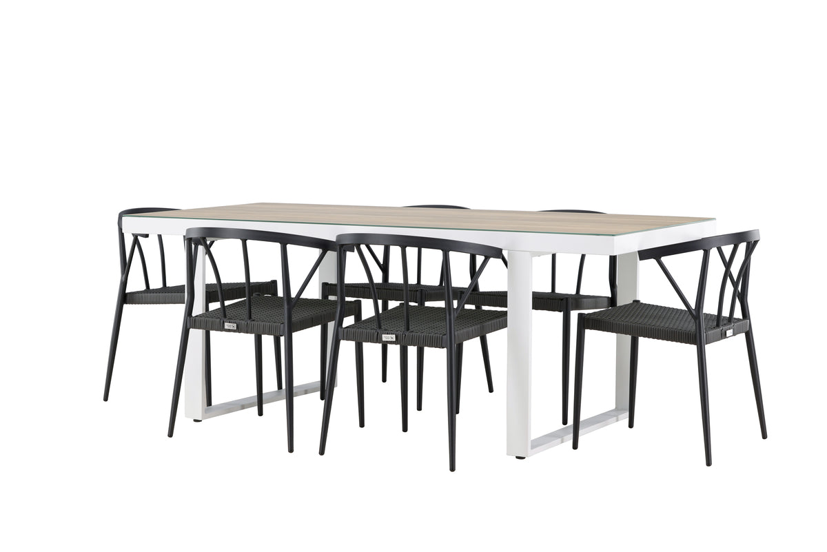 Merlo Rectangular Dining Set - Pakke med 2