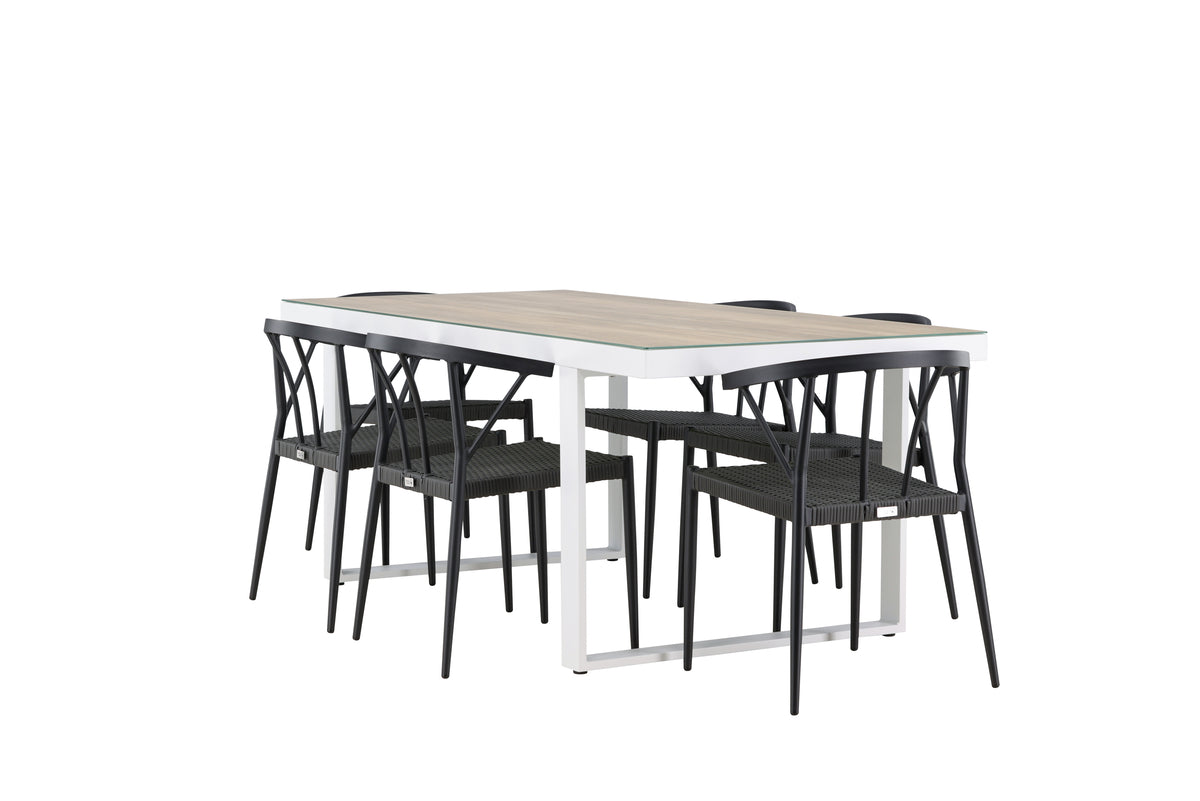 Merlo Rectangular Dining Set - Pakke med 2