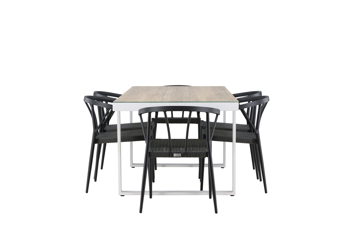 Merlo Rectangular Dining Set - Pakke med 2