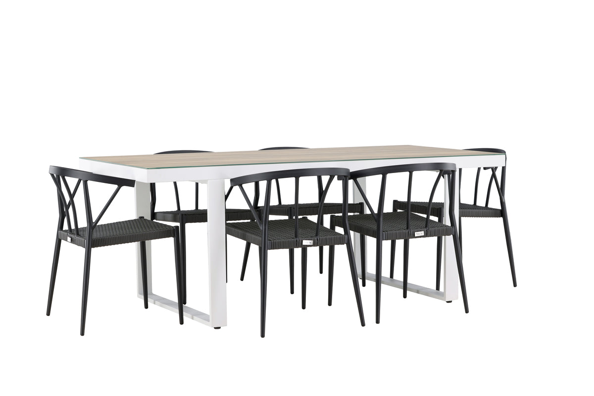 Merlo Rectangular Dining Set - Pakke med 2