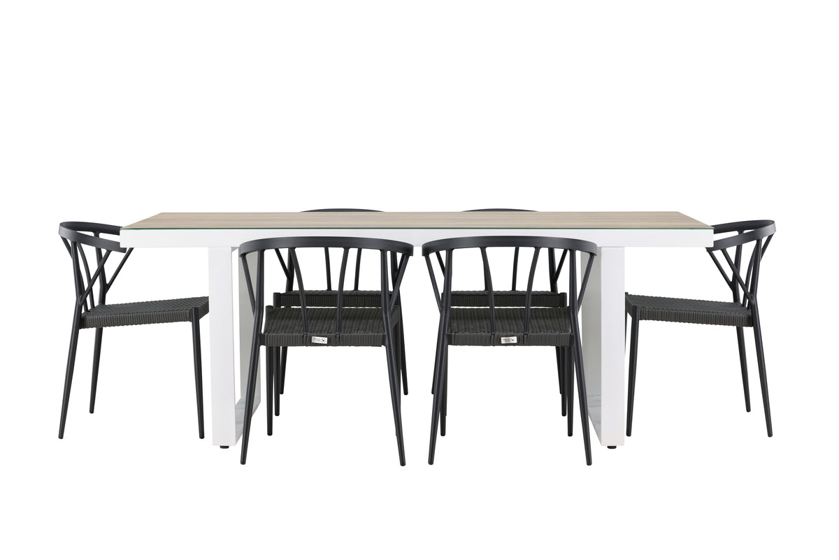 Merlo Rectangular Dining Set - Pakke med 2