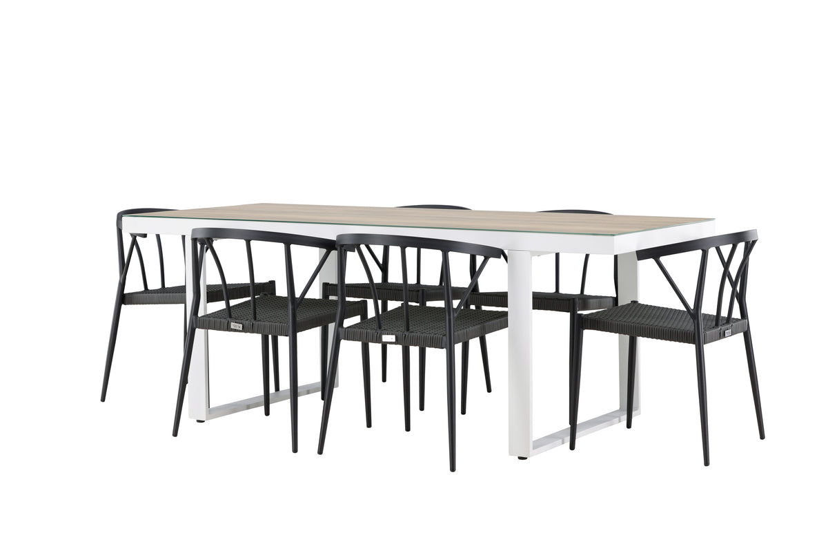 Merlo Rectangular Dining Set - Pakke med 2