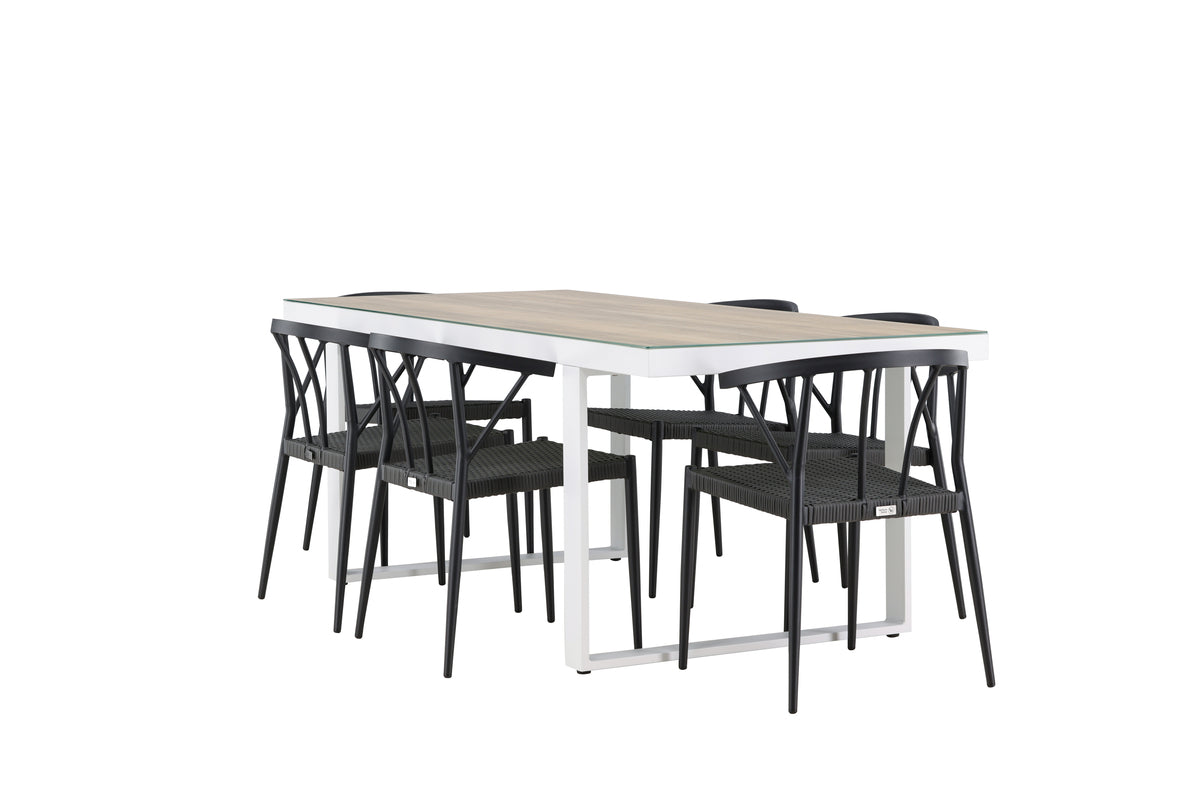 Merlo Rectangular Dining Set - Pakke med 2