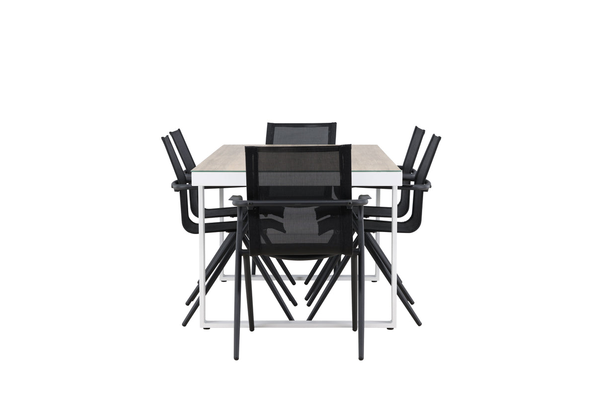 Merlo Rectangular Dining Set - Pakke med 4