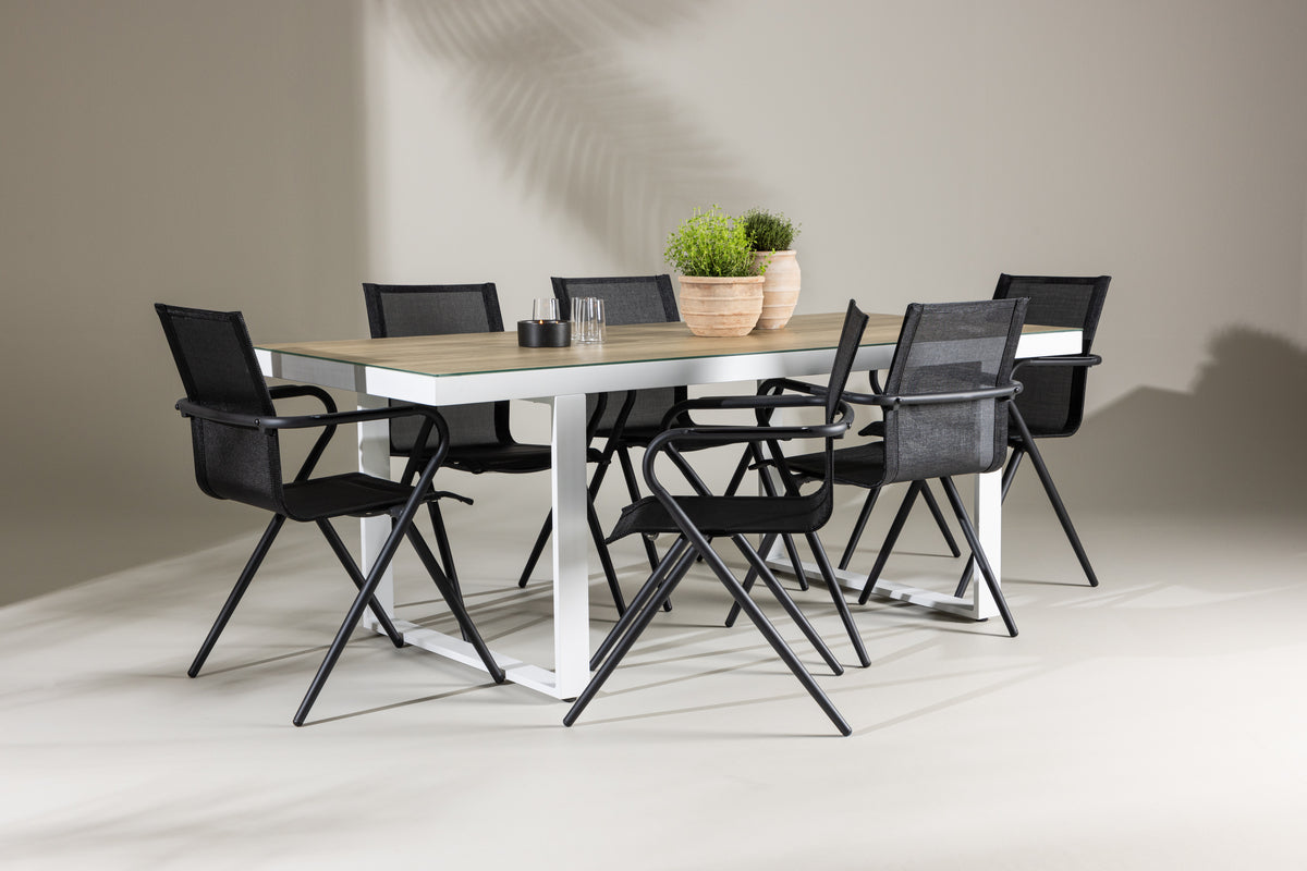 Merlo Rectangular Dining Set - Pakke med 4