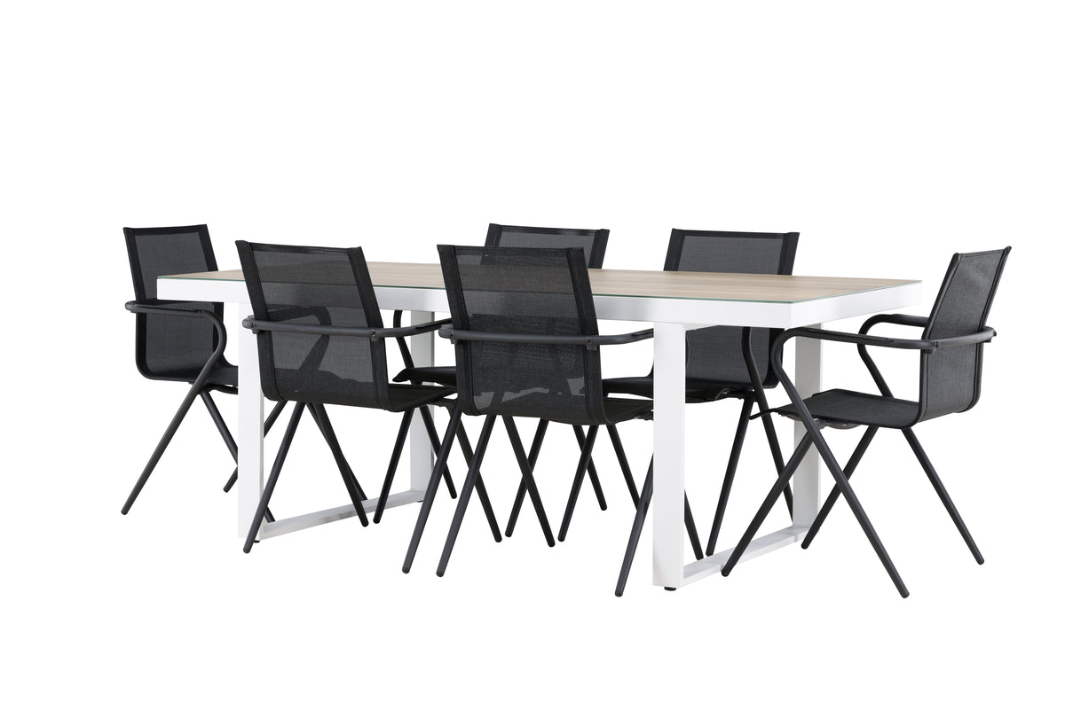 Merlo Rectangular Dining Set - Pakke med 4