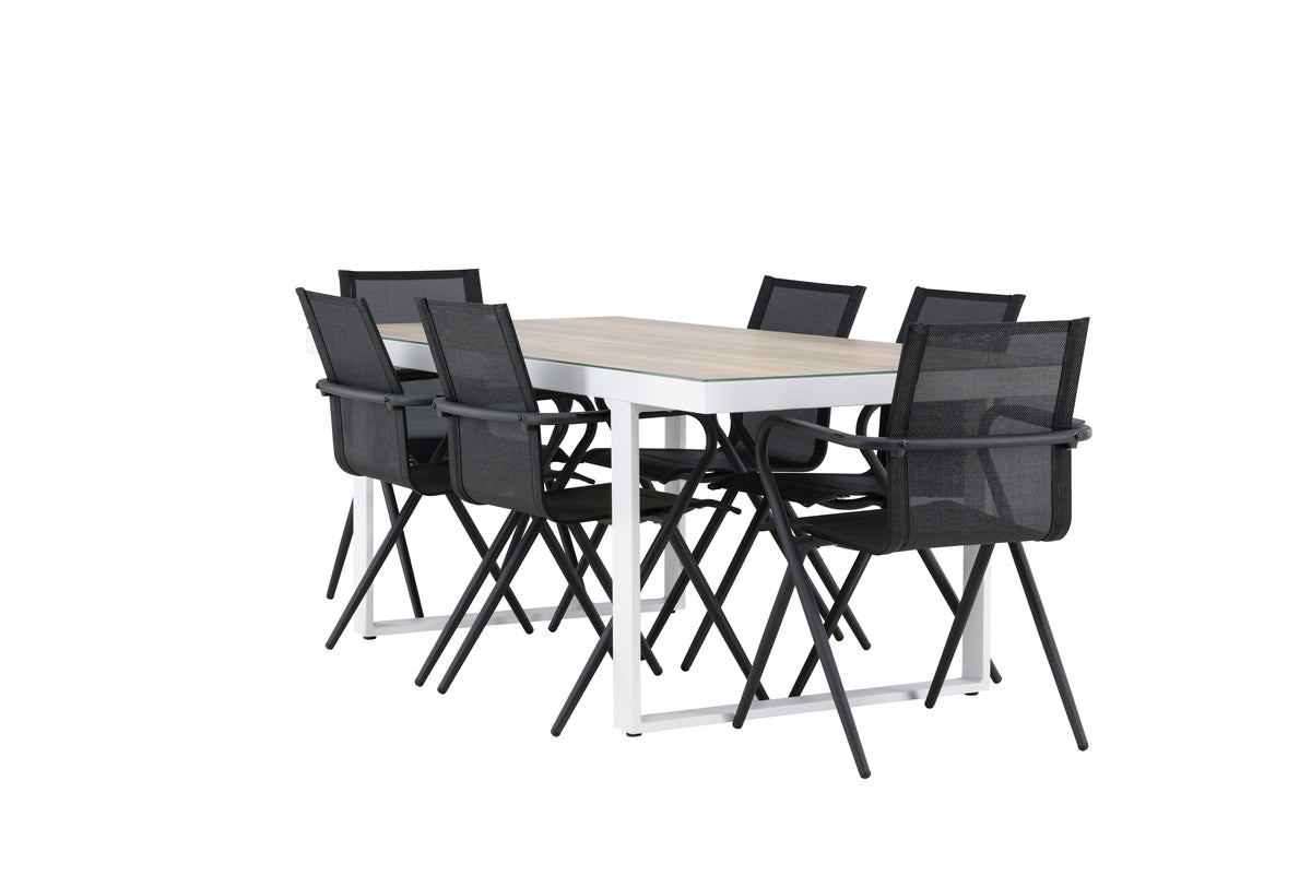 Merlo Rectangular Dining Set - Pakke med 4