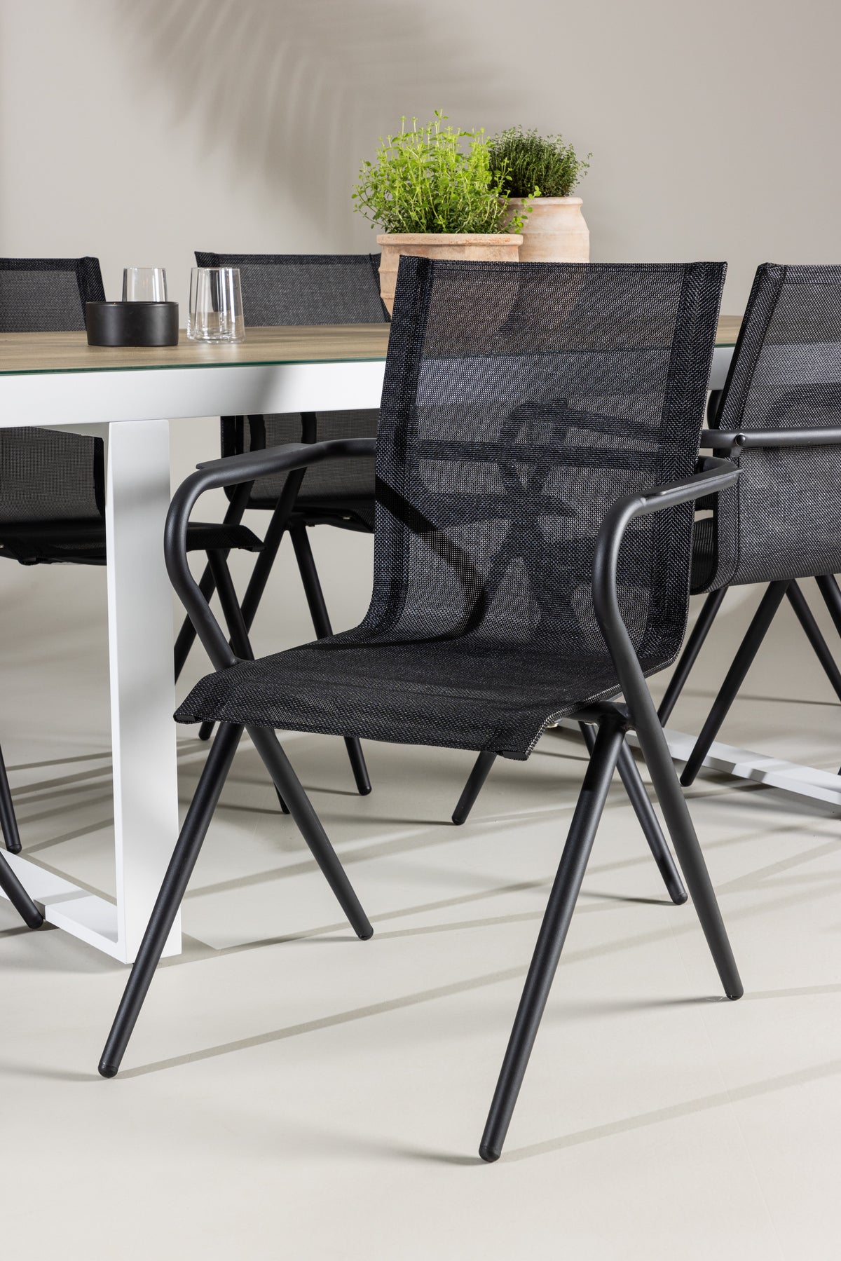 Merlo Rectangular Dining Set - Pakke med 4