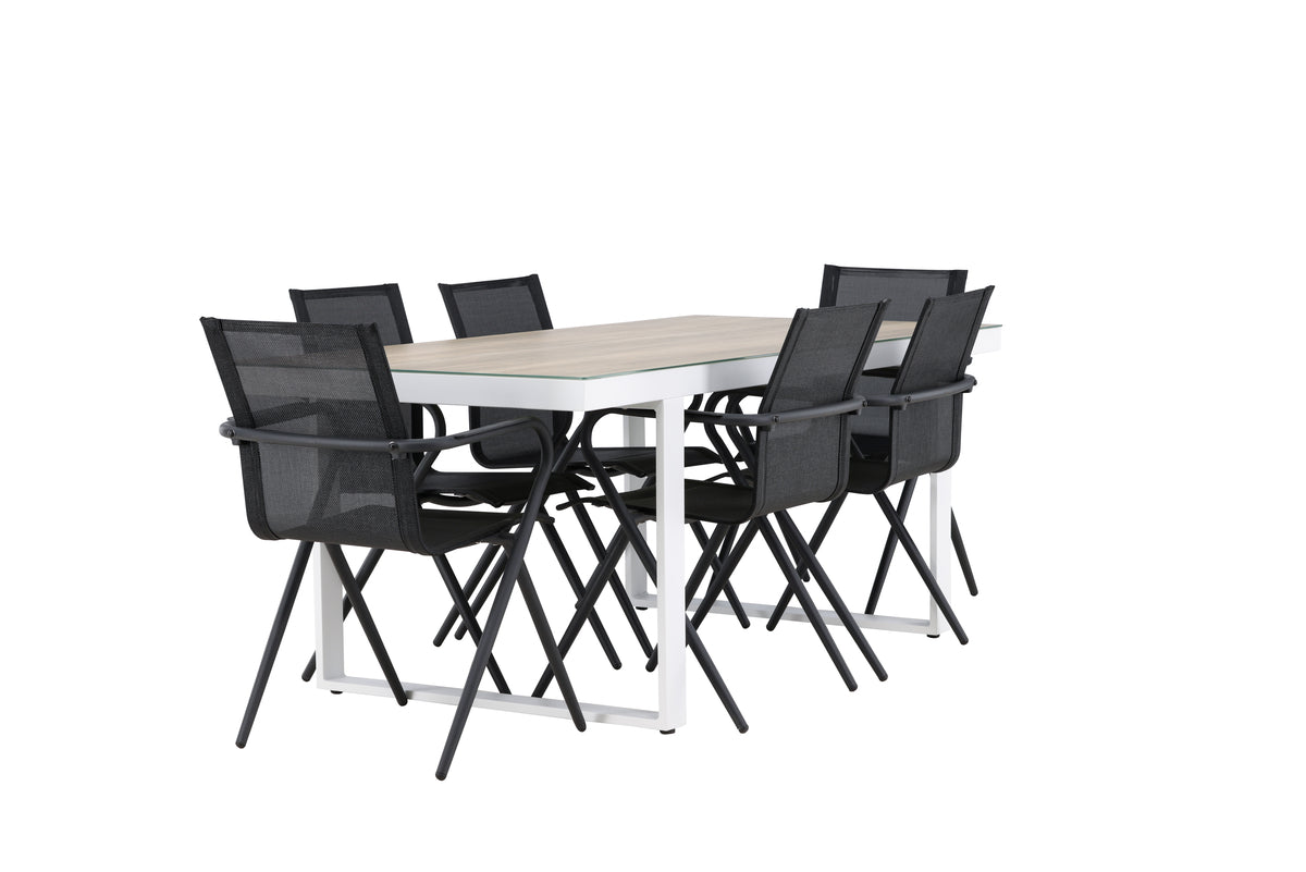 Merlo Rectangular Dining Set - Pakke med 4