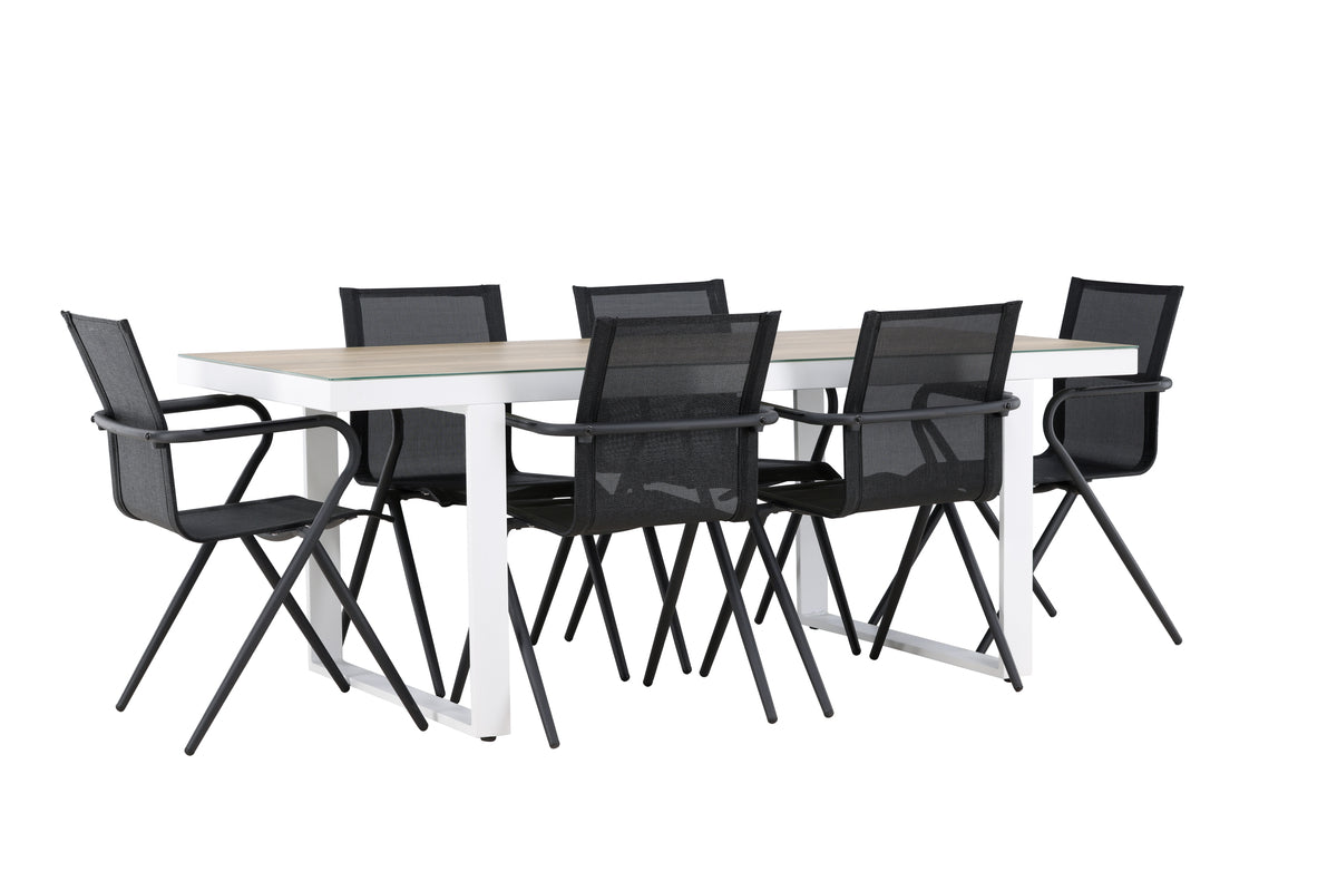 Merlo Rectangular Dining Set - Pakke med 4