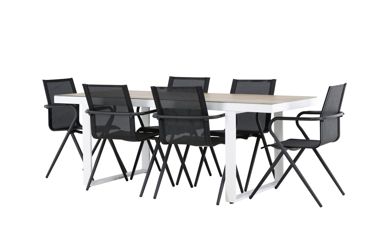 Merlo Rectangular Dining Set - Pakke med 4