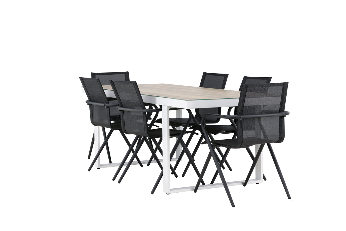 Merlo Rectangular Dining Set - Pakke med 4