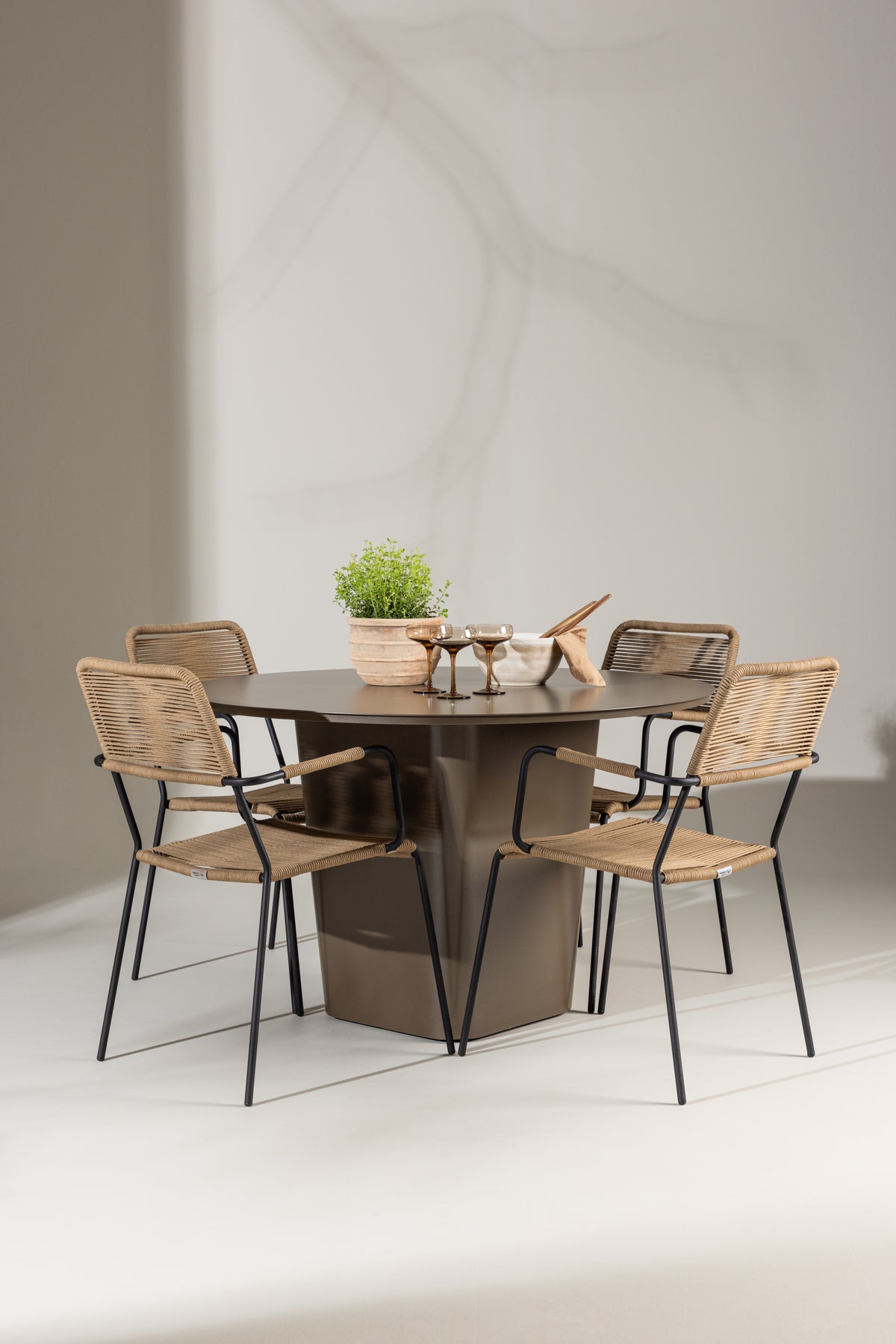 Santa Fe Rund Dining Set - Pakke med 4