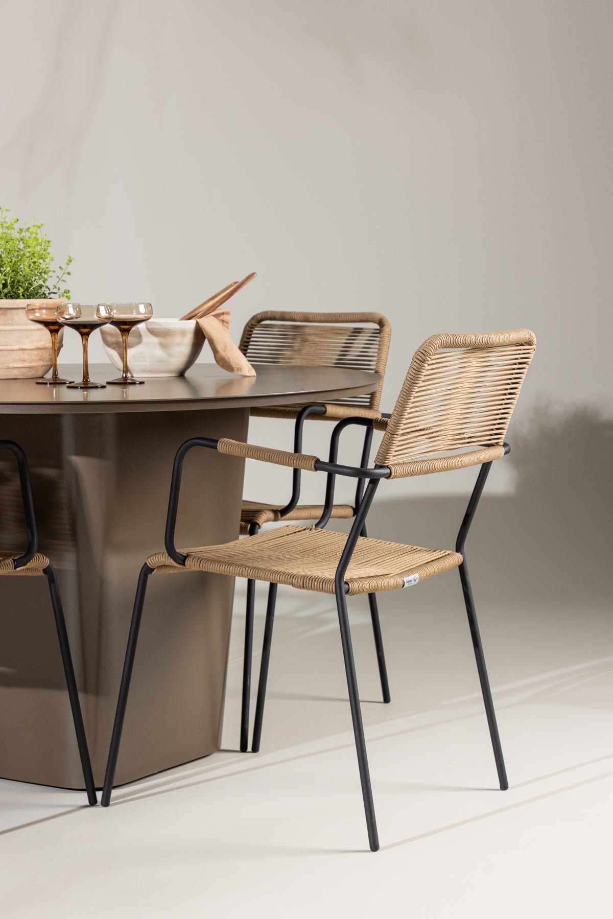 Santa Fe Rund Dining Set - Pakke med 4