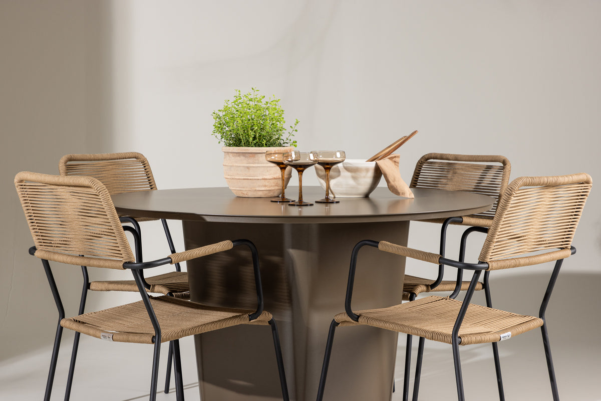 Santa Fe Rund Dining Set - Pakke med 4