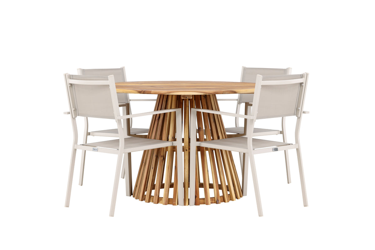 Lumpur Rund Dining Set - Pakke med 4