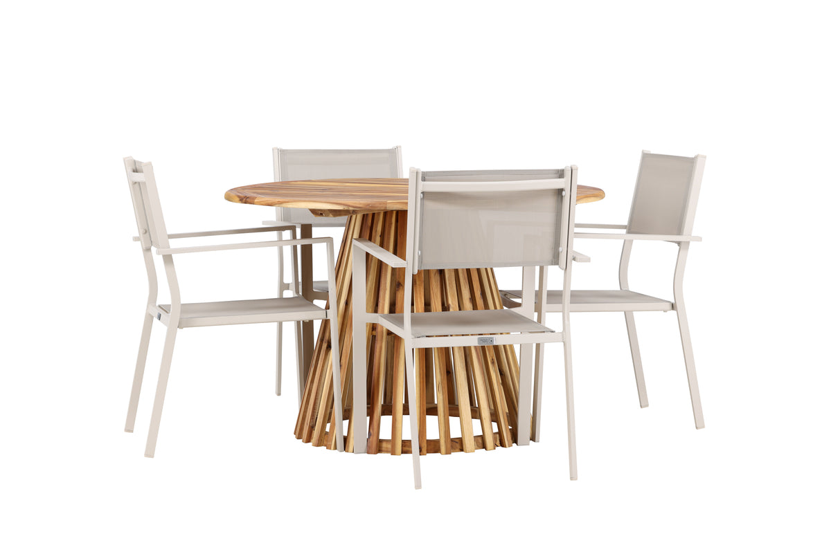 Lumpur Rund Dining Set - Pakke med 4