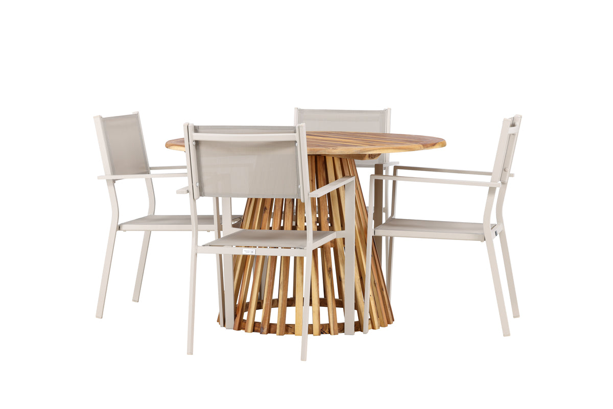 Lumpur Rund Dining Set - Pakke med 4