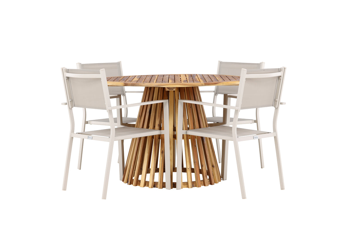 Lumpur Rund Dining Set - Pakke med 4