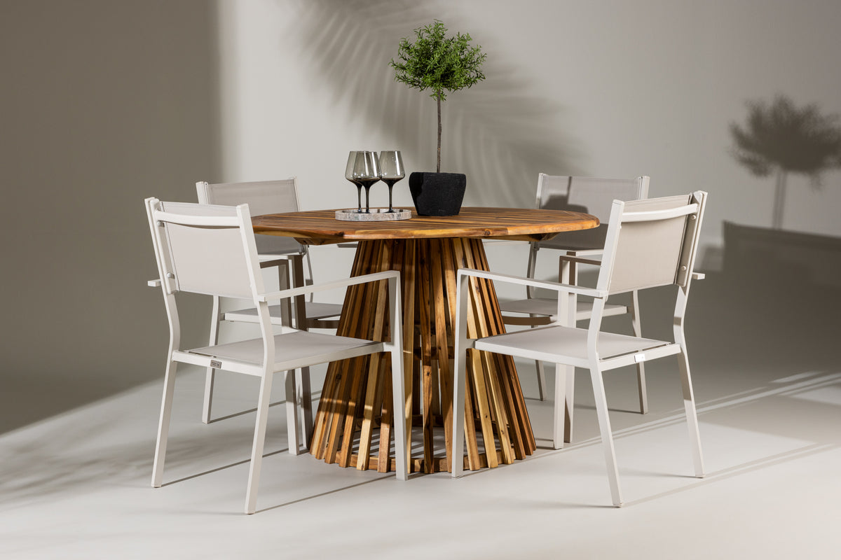 Lumpur Rund Dining Set - Pakke med 4