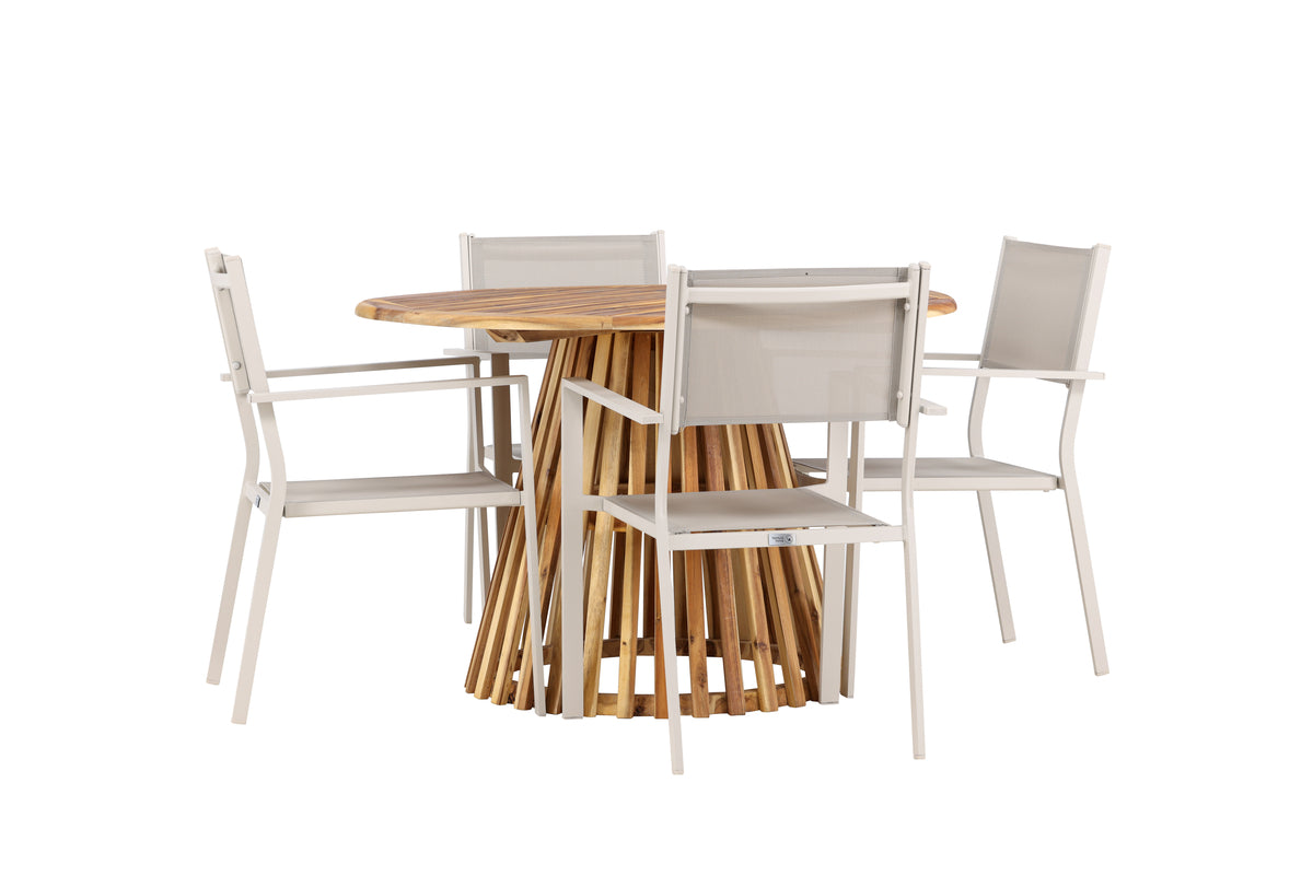 Lumpur Rund Dining Set - Pakke med 4