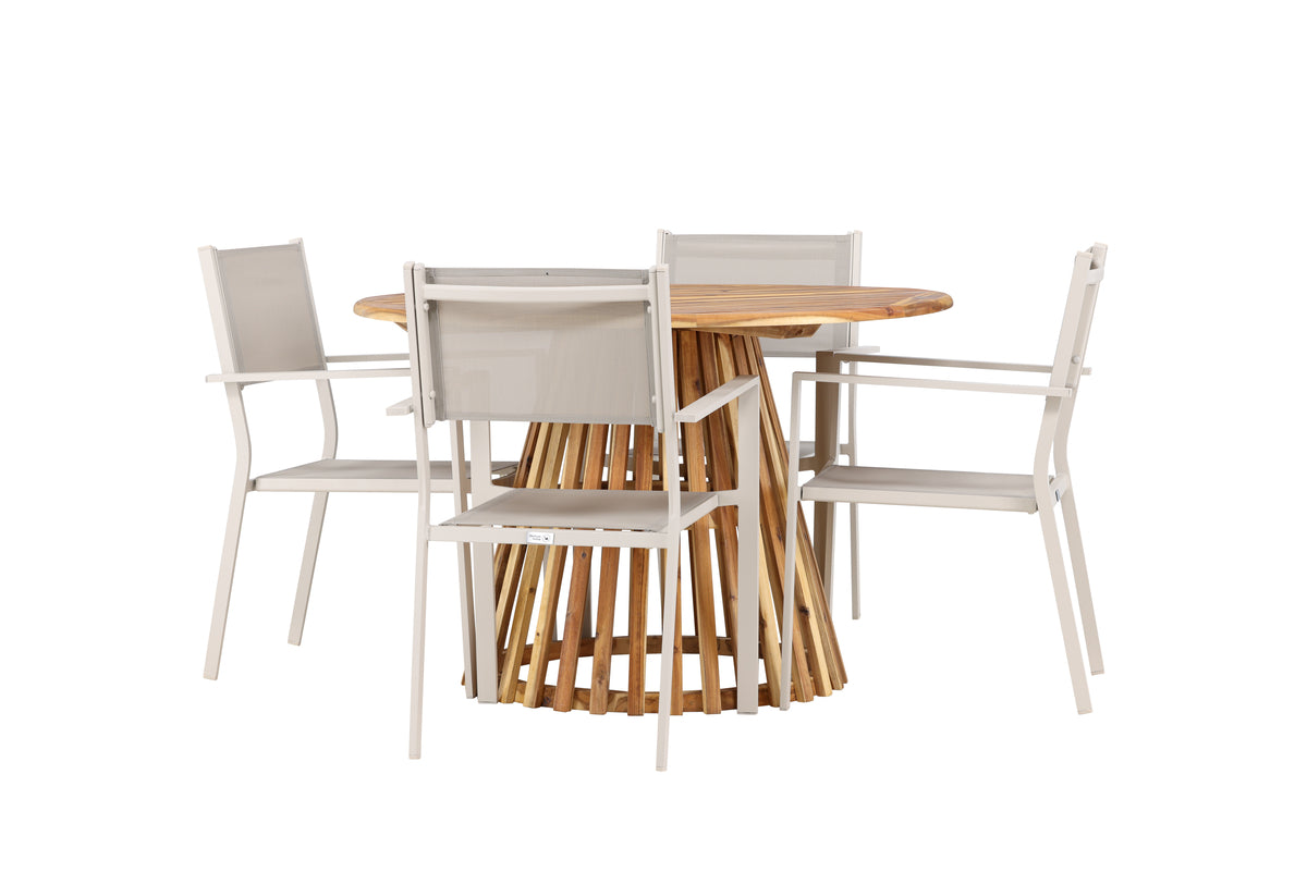 Lumpur Rund Dining Set - Pakke med 4