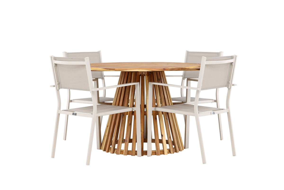 Lumpur Rund Dining Set - Pakke med 4