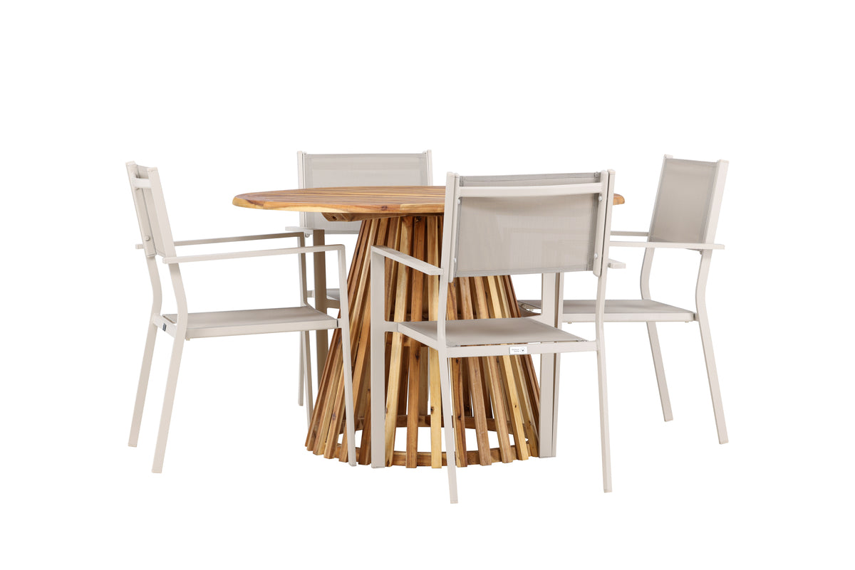 Lumpur Rund Dining Set - Pakke med 4