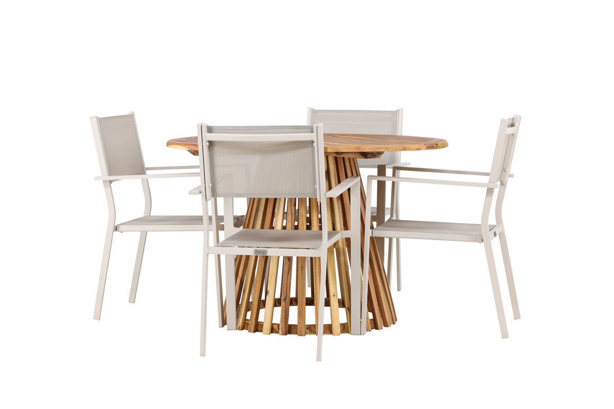 Lumpur Rund Dining Set - Pakke med 4